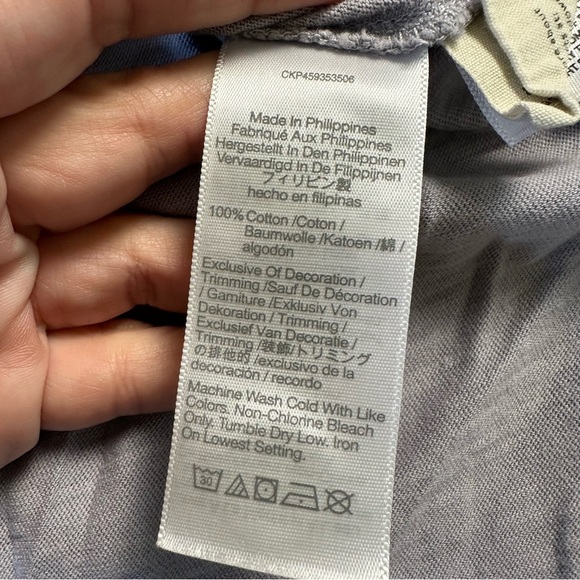 Madewell Relaxed Henley T-Shirt Short Sleeve Cotton V-Neck Casual Purple Medium - Picture 5 of 10